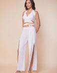 White cotton wrap top - nahlaelalfydesigns