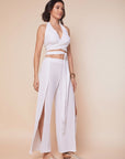 White cotton wrap top - nahlaelalfydesigns