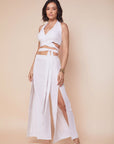 White cotton wrap top - nahlaelalfydesigns