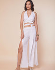 White cotton wrap top - nahlaelalfydesigns
