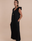 Puff Sleeve Dress - Black