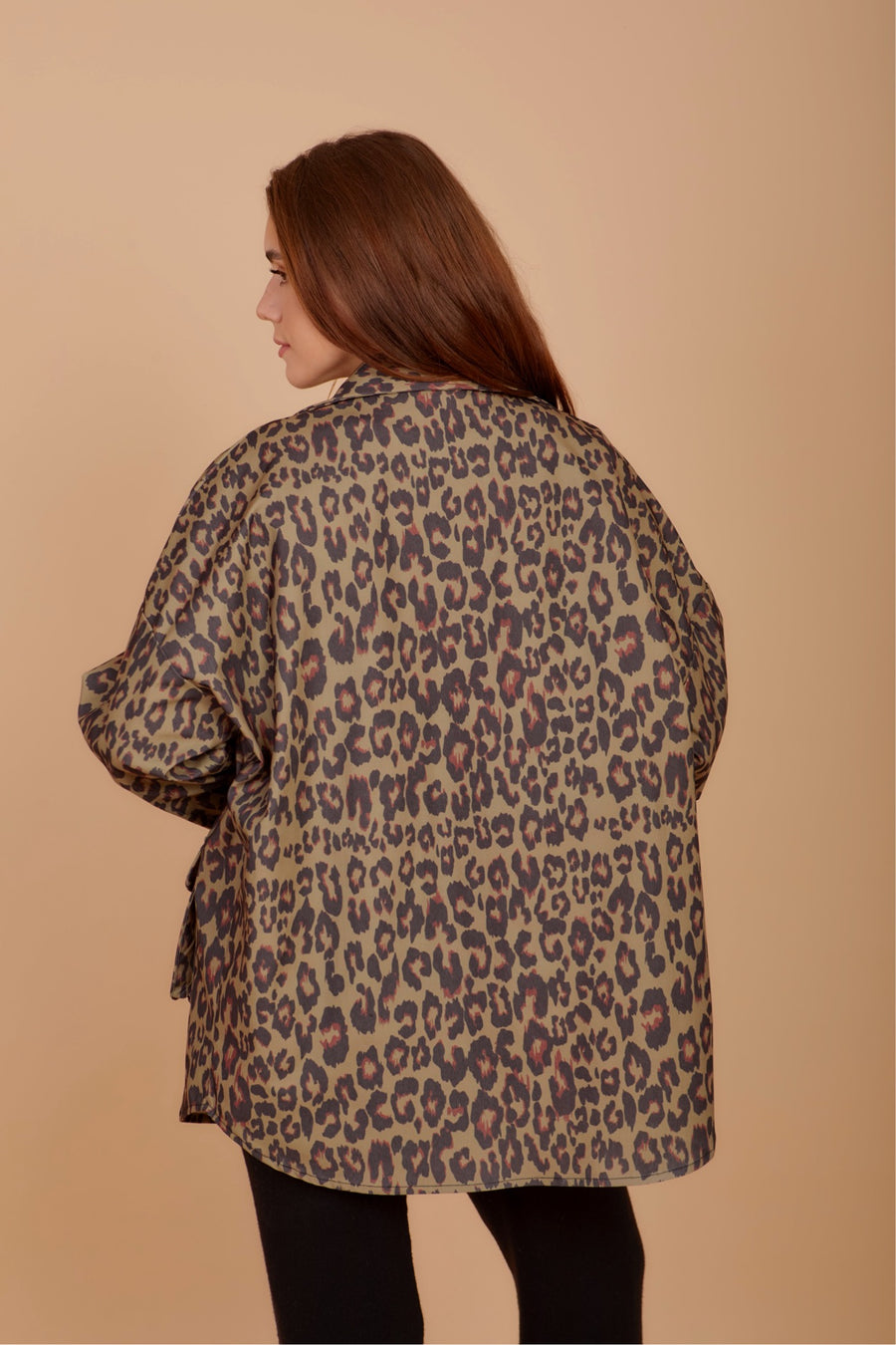 Leopard Gabardine jacket