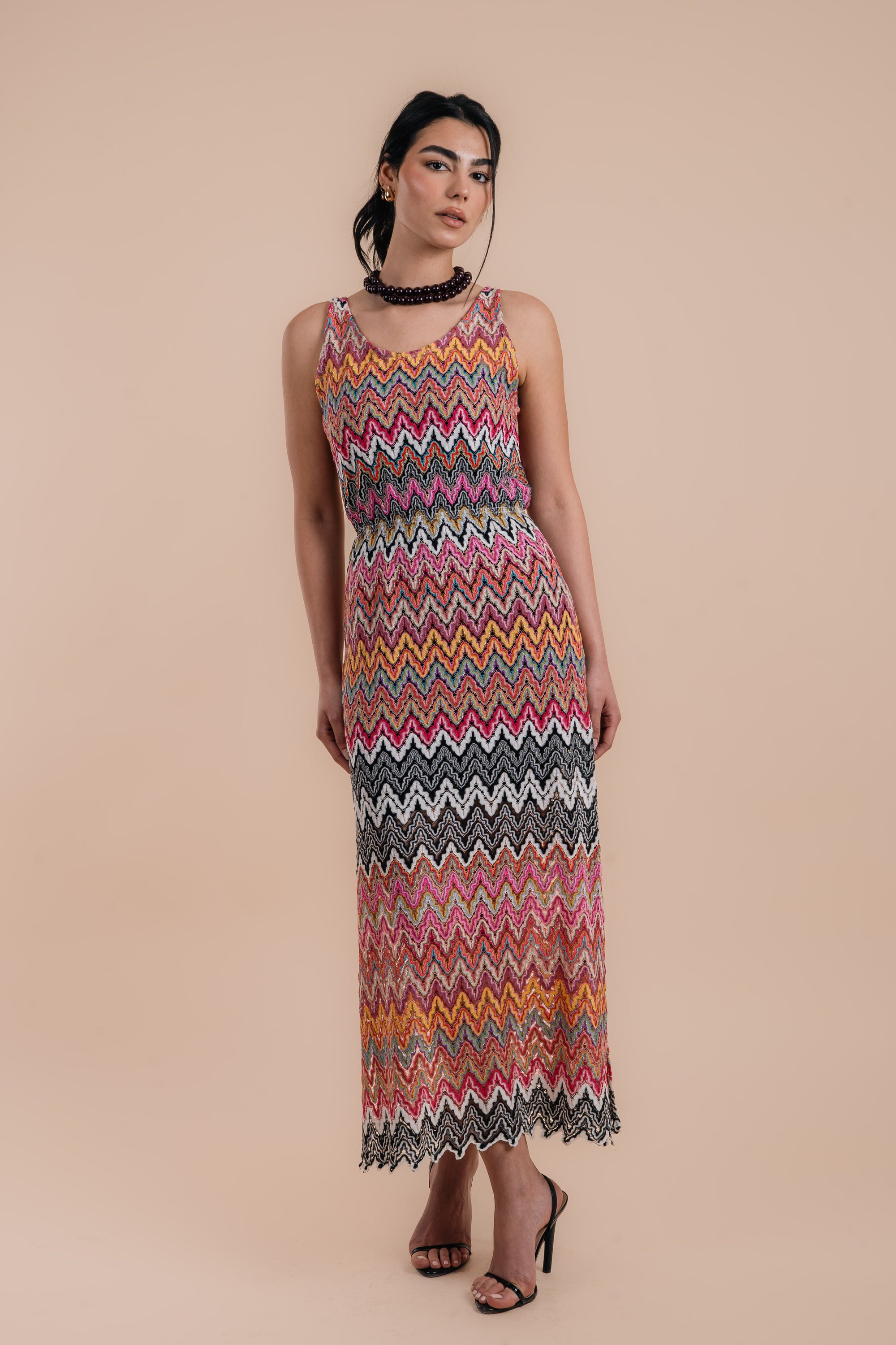 zigzag crochet dress
