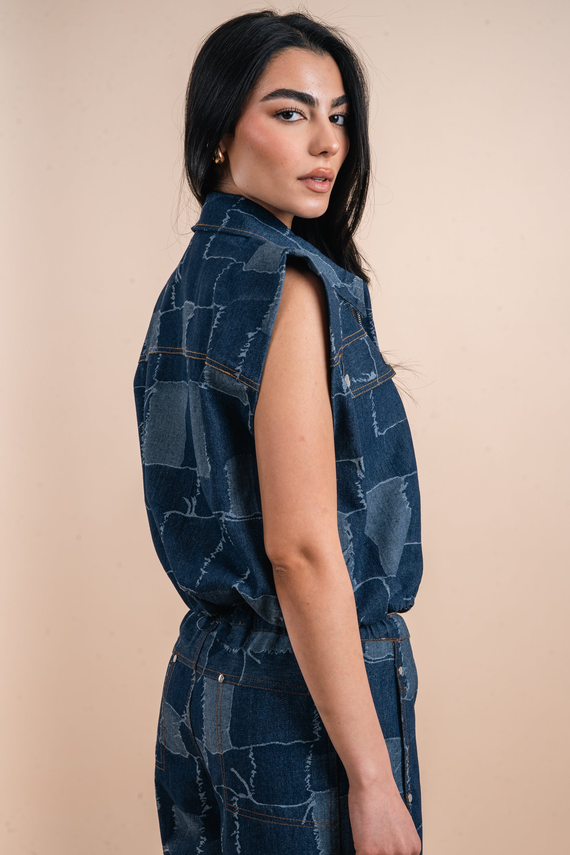 Checkers Denim Vest
