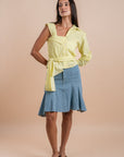Denim Midi skirt - Light blue