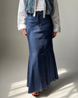 Long Denim skirt - Navy