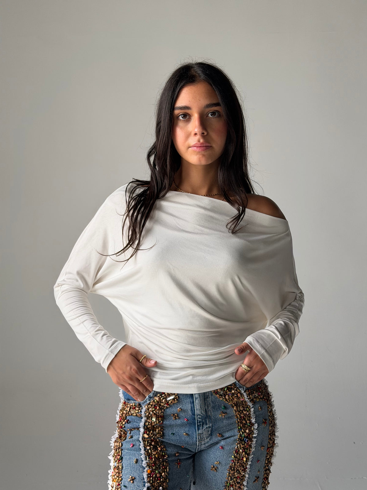 Draped Top - Offwhite
