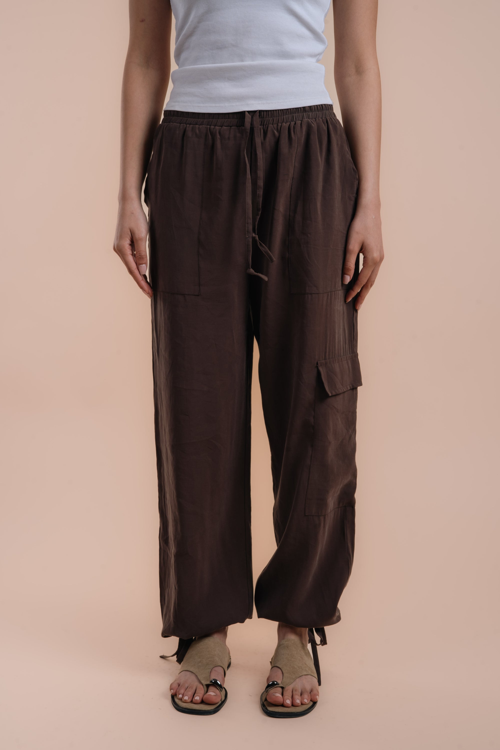 Peach skin brown set