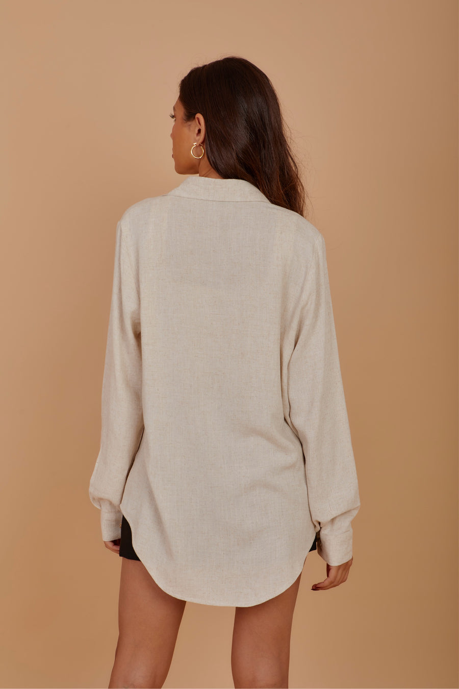 Light Beige Soft Linen Shirt