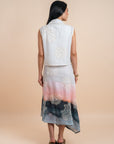 Grading white/pink skirt embro