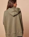 Olive Snap buttons sweat shirt