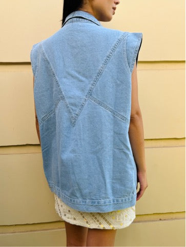 Blue Denim Vest