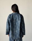 Denim shirt embelished shells- Navy