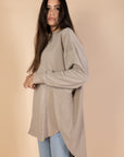 Back & Forth Melton Top - Beige