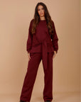 Burgundy Tie sweats set