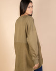 ( Restocking ) Back & Forth Melton Top - Olive