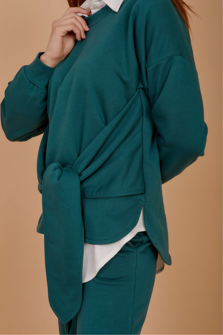 Teal Tie sweats set