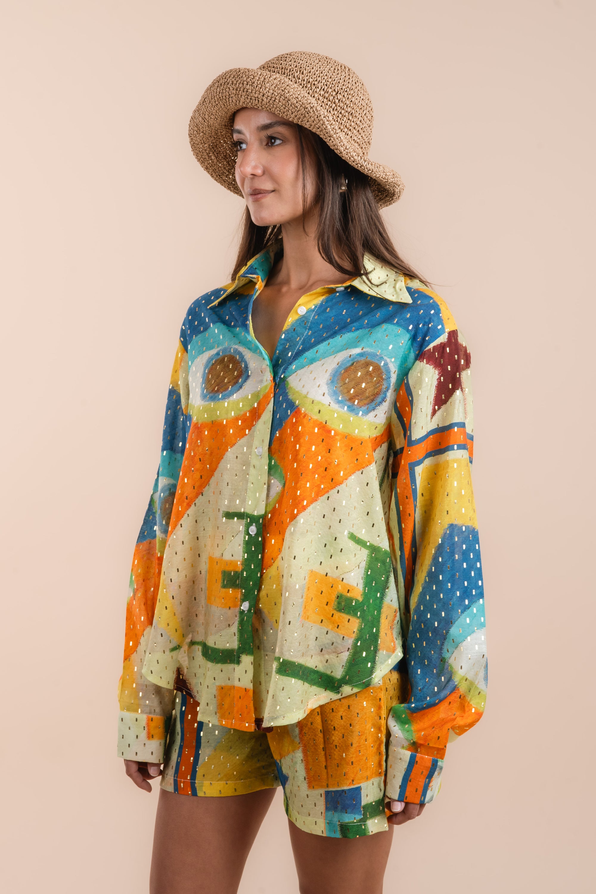 Abstract print shirt