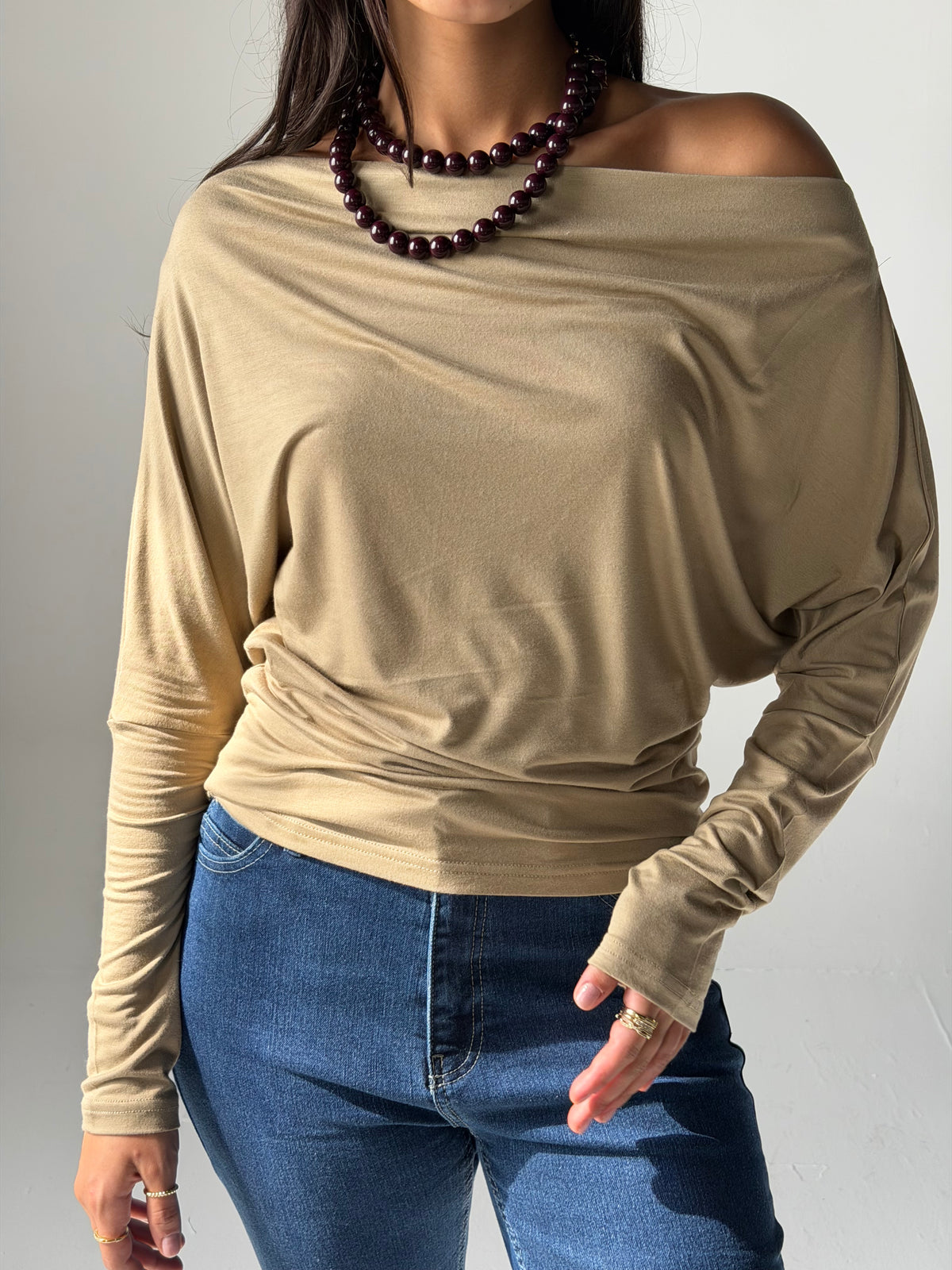 Draped Top - Cafe
