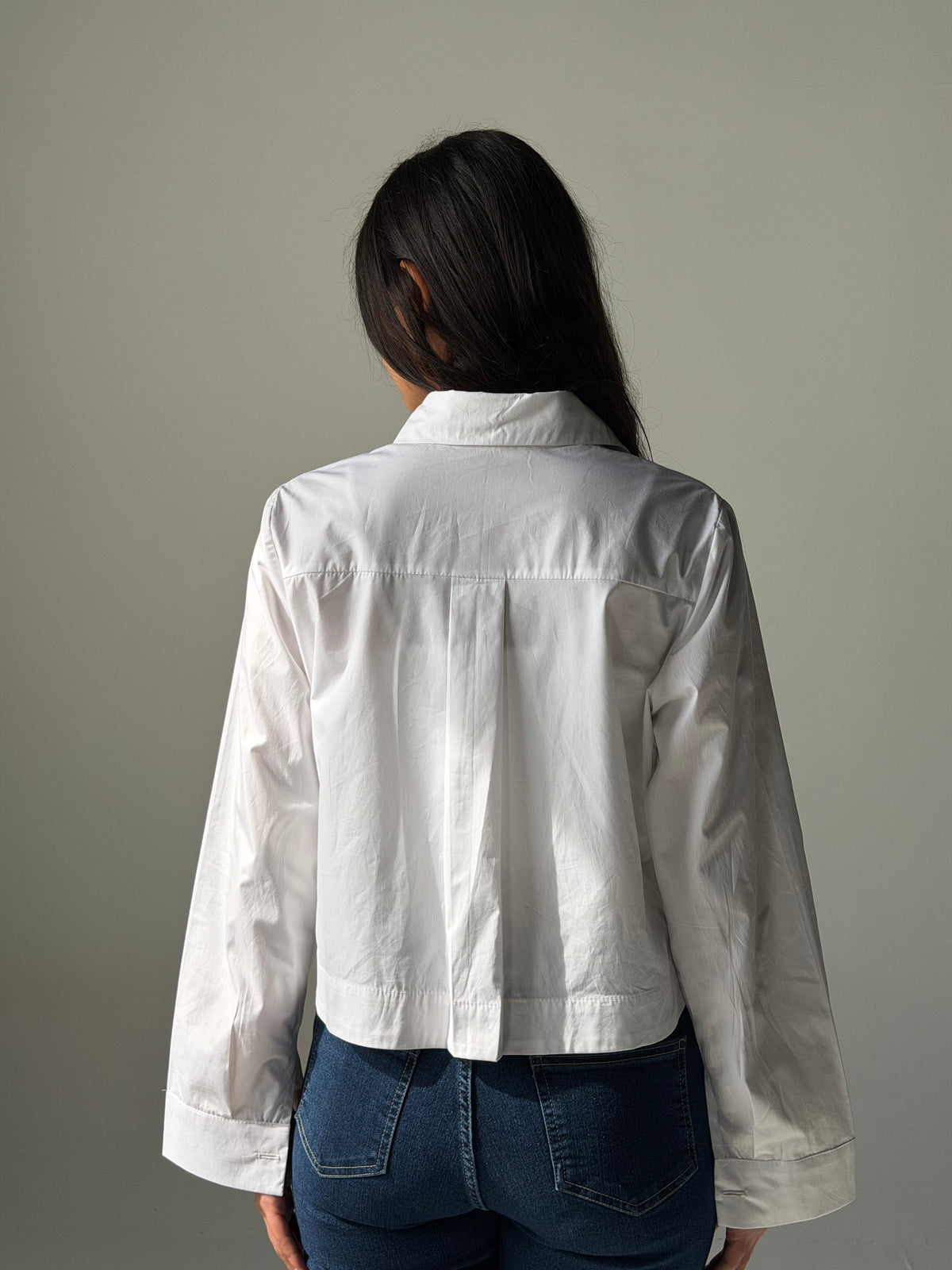 Cropped White Shirt