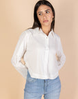 Cropped White Shirt