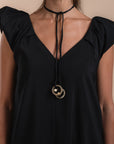 Puff Sleeve Dress - Black