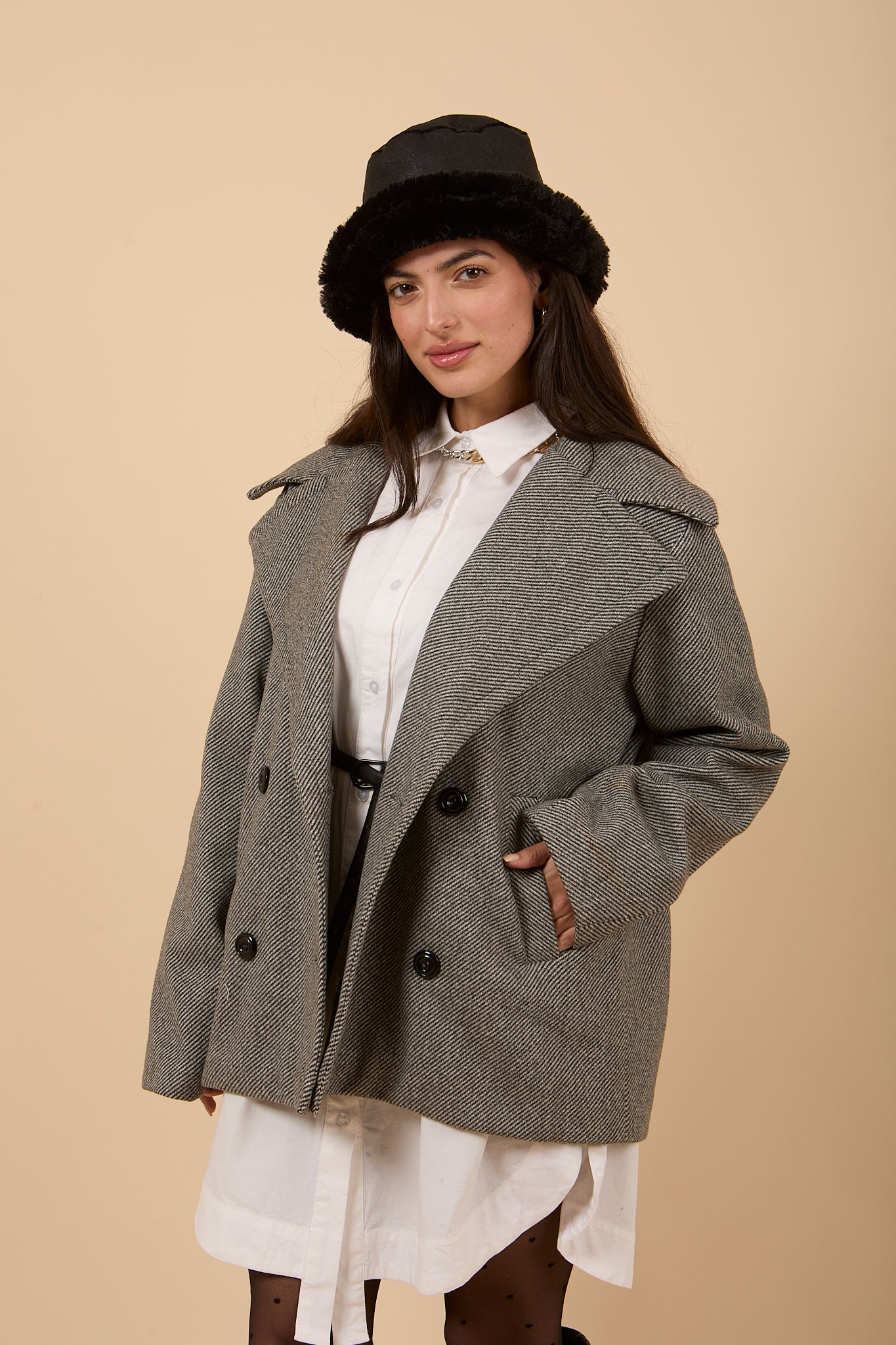 Black Long Wool Jacket