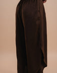 Flowing Pants with vents - café