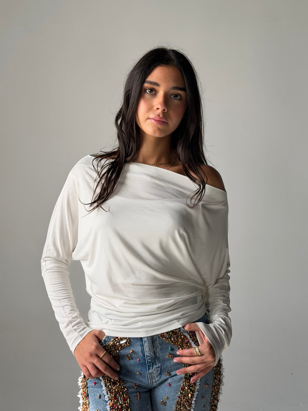 Draped Top - Offwhite