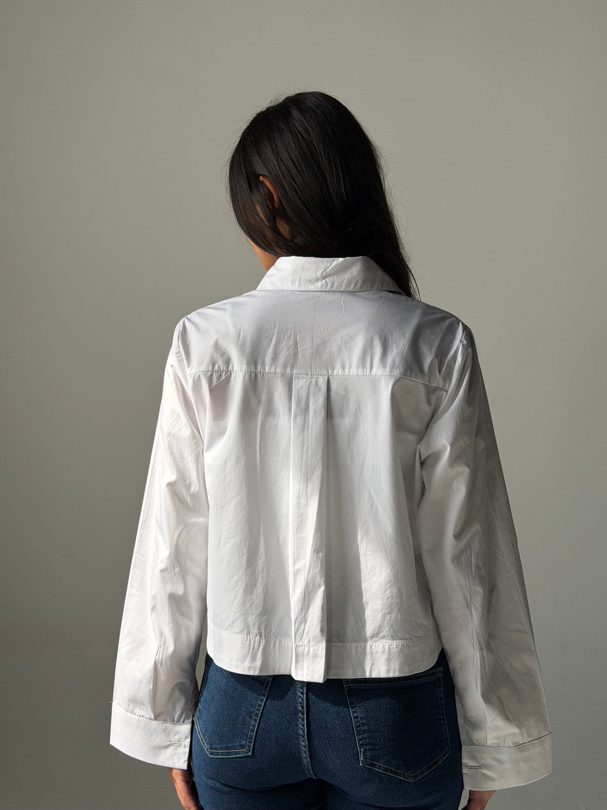 Cropped White Shirt