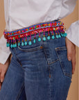 The Blue & Ruby Beaded Belt