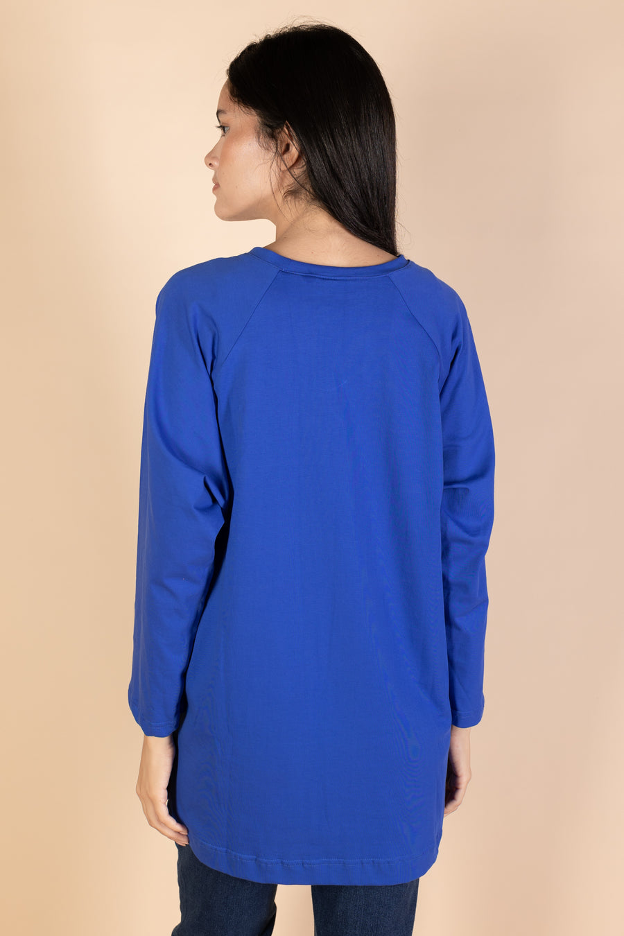 Oversized Drawstring T-shirt - Royal Blue