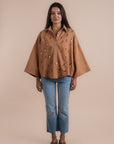 Linen shirt handmade sequins - Havan