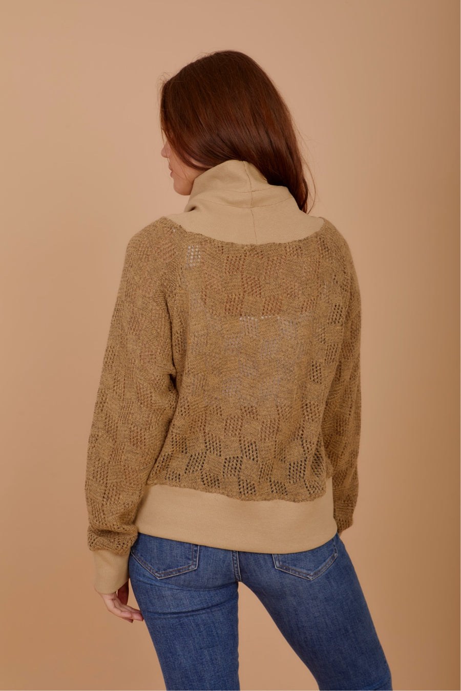 Knit & Rib sweatshirt - Beige