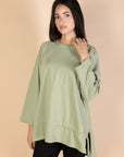 Oversized Drawstring T-shirt - Mint