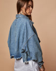 Blue Fringes Denim Jacket