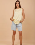 Light yellow airflow Sleeveless top