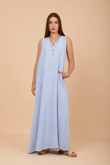 Lighter Blue sleeveless Dress