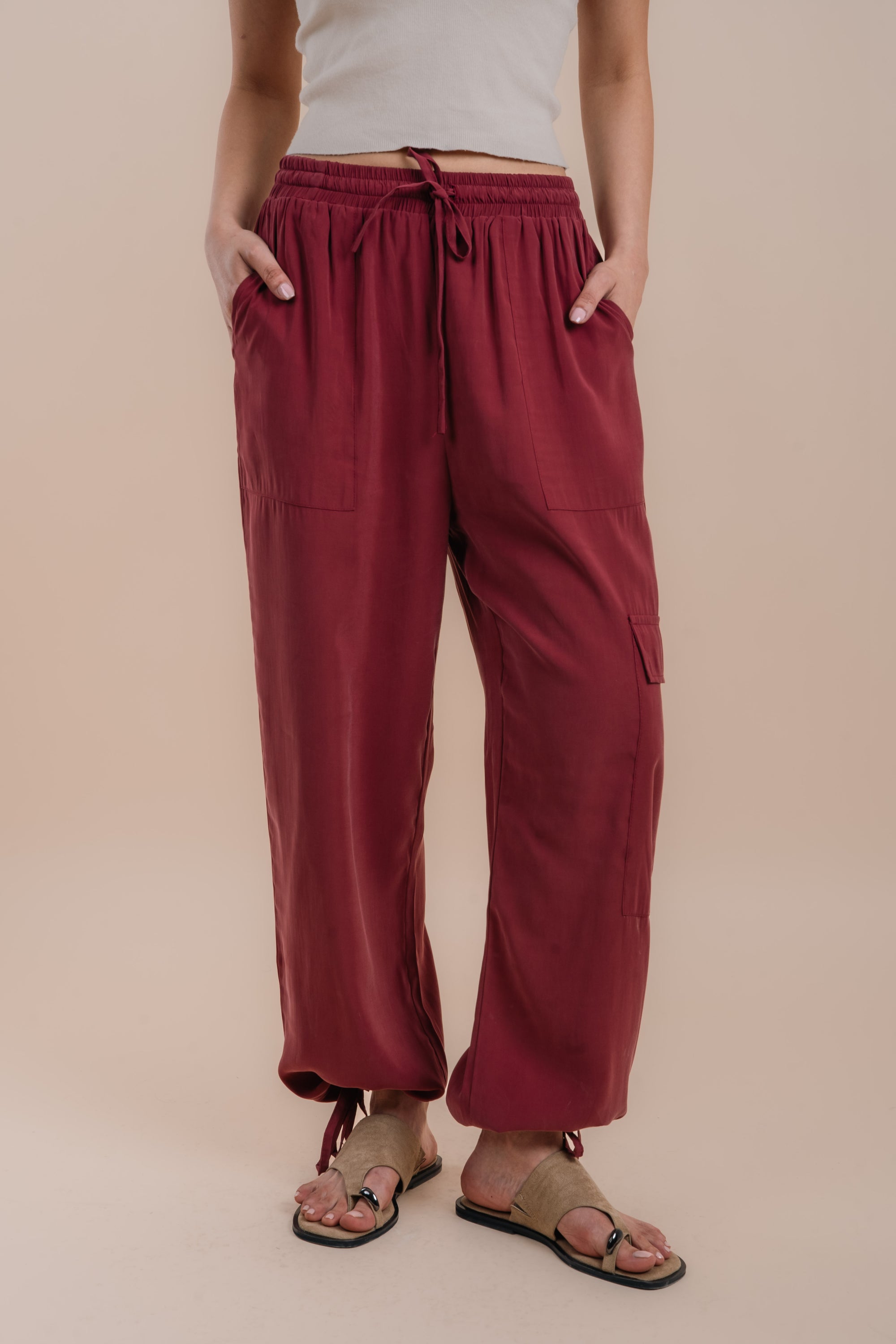 Peach skin crimson set