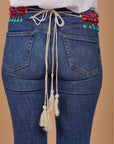 The Blue & Ruby Beaded Belt