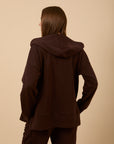 Brown Snap buttons sweat shirt