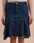 Denim Midi skirt - Dark blue