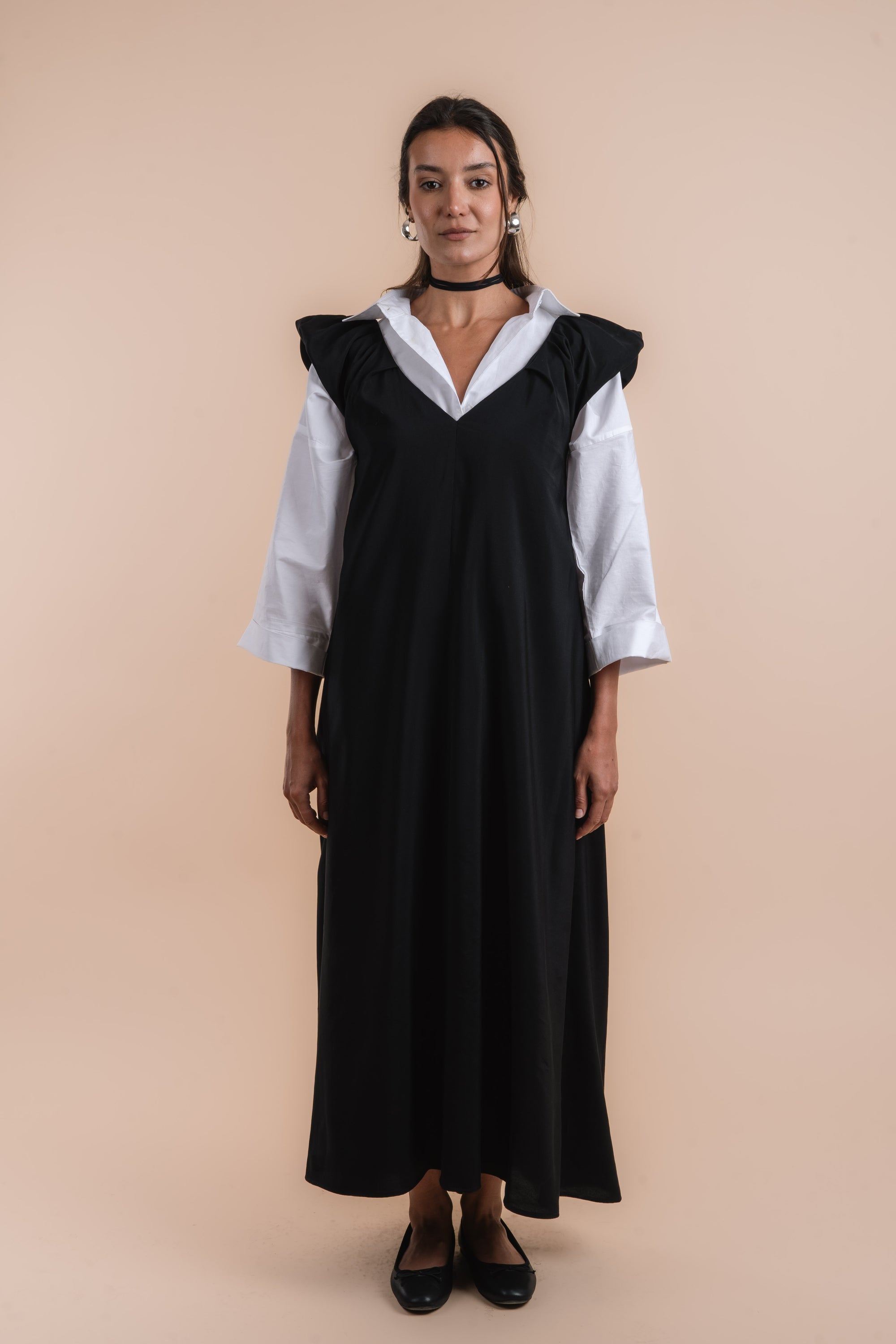 Puff Sleeve Dress - Black