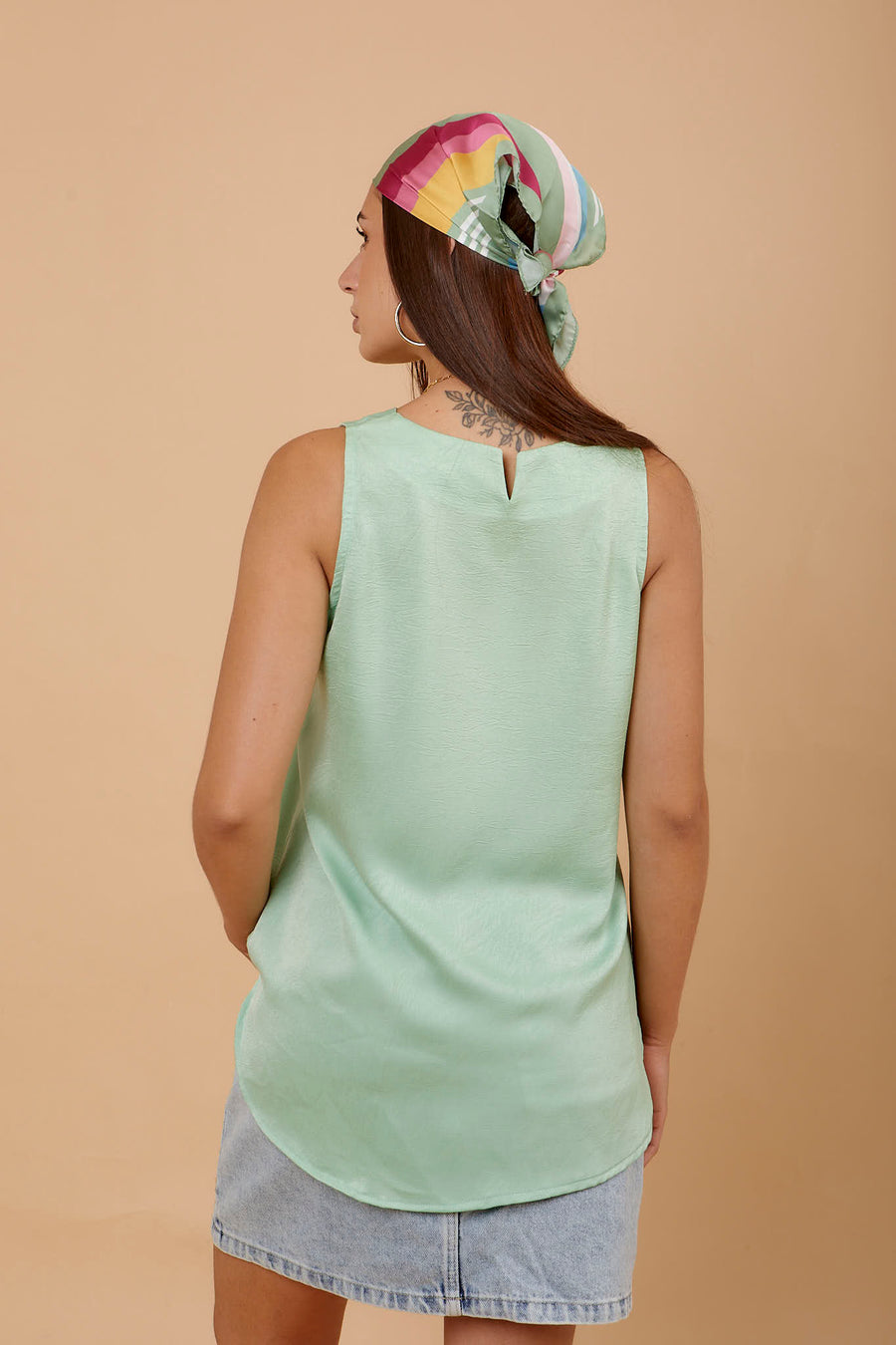 Light green airflow Sleeveless top