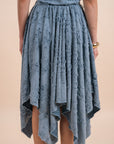 Flowing Midi Skirt - Blue