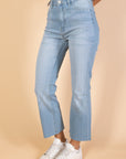 Ankle Length - Flare Jeans - Light Blue