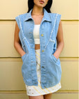 Blue Denim Vest