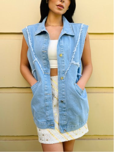 Blue Denim Vest