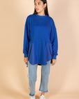 Back & Forth Melton Top - Royal Blue