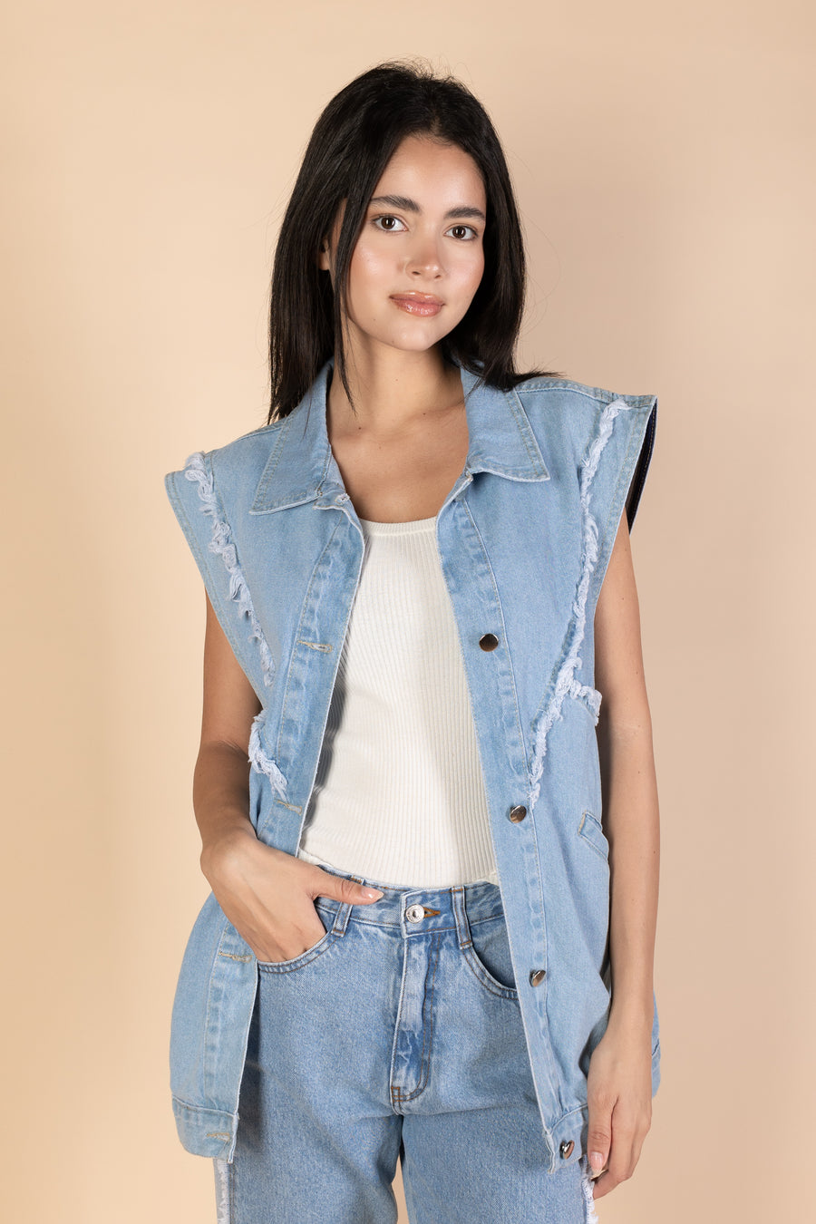 Blue Denim Vest